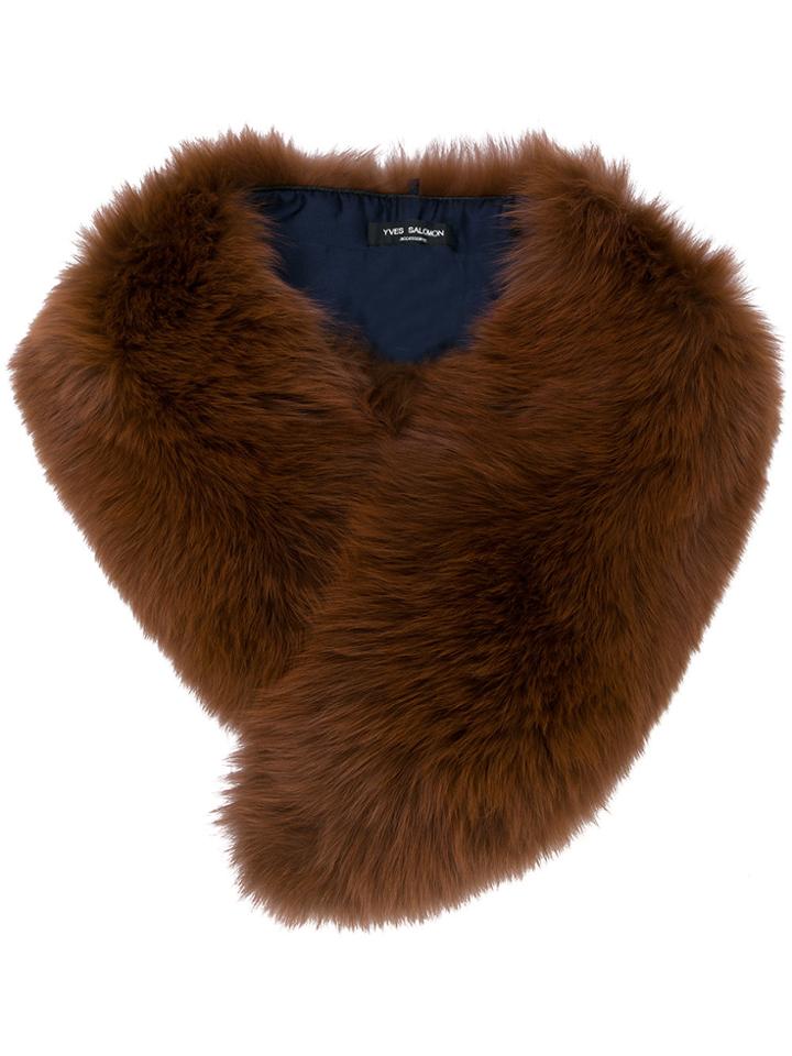 Yves Salomon Classic Stole - Brown