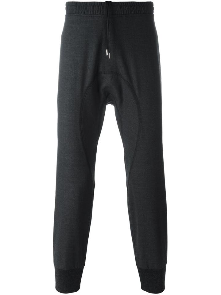 Neil Barrett Drop Crotch Pants, Men's, Size: 48, Grey, Cotton/polyester/spandex/elastane/virgin Wool