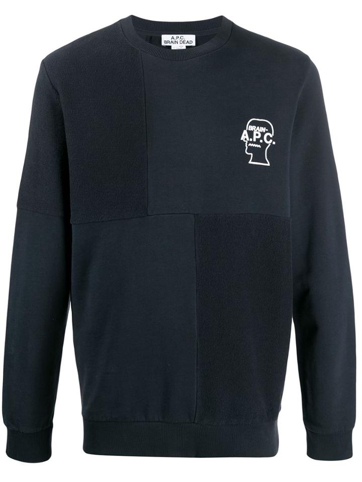 A.p.c. X Brain Dead Embroidered Jumper - Blue