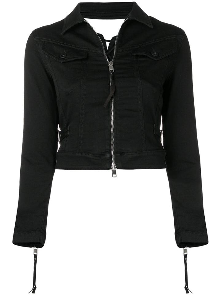 Diesel Cropped Denim Jacket - Black
