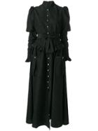 Alessandra Rich Crinkled Long Dress - Black