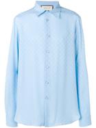 Gucci Gg Supreme Pattern Shirt - Blue
