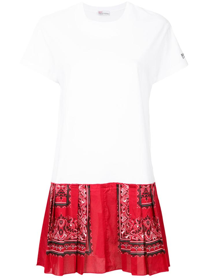 Red Valentino Bandana T-shirt Dress - White