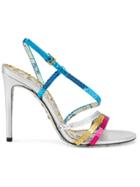 Gucci Metallic Leather Sandals With Sequins