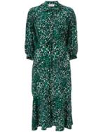 Cefinn Printed Pussybow Dress - Green