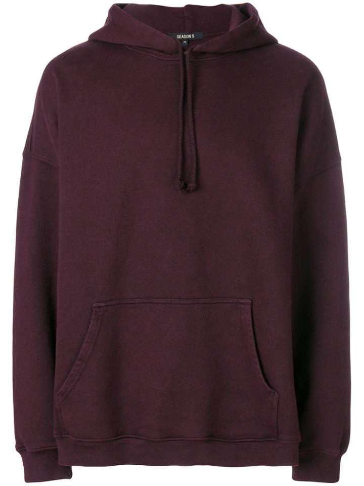 Yeezy Drawstring Oversized Hoodie - Pink & Purple