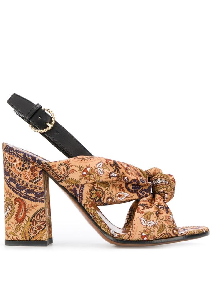 Etro Paisley Print Heels - Neutrals
