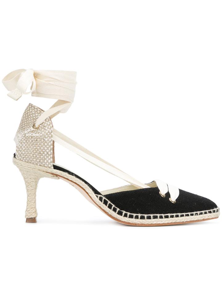 Manolo X Castaner Heeled Espadrilles - Black