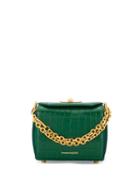 Alexander Mcqueen Crocodile-effect Box Bag - Green