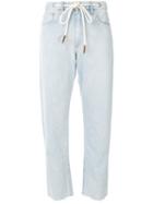 Rag & Bone /jean - Cropped Baggy Jeans - Women - Cotton - 30, Blue, Cotton