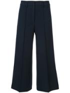 Milly Wide Leg Cropped Trousers - Blue