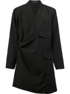 Yohji Yamamoto Asymmetric Short Coat, Men's, Size: 4, Black, Cupro/wool