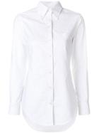 Thom Browne Flower Embroidery Button Down Shirt - White