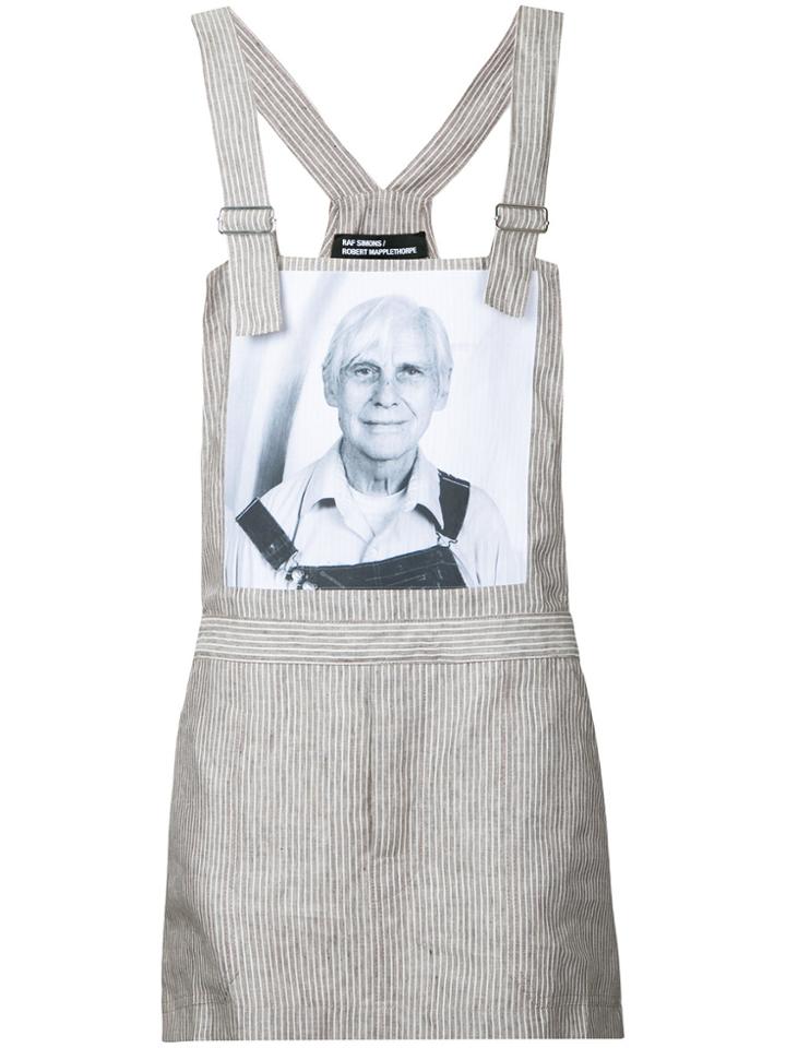 Raf Simons Robert Mapplethorpe Photo Print Dungaree Top - Brown