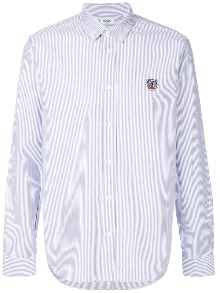 Kenzo Striped Logo Shirt - Blue