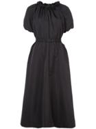 Co Belted Pleated Dress - Black