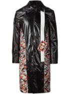 Devon Halfnight Leflufy Contrast Panel Coat, Men's, Size: 44, Black, Polyurethane