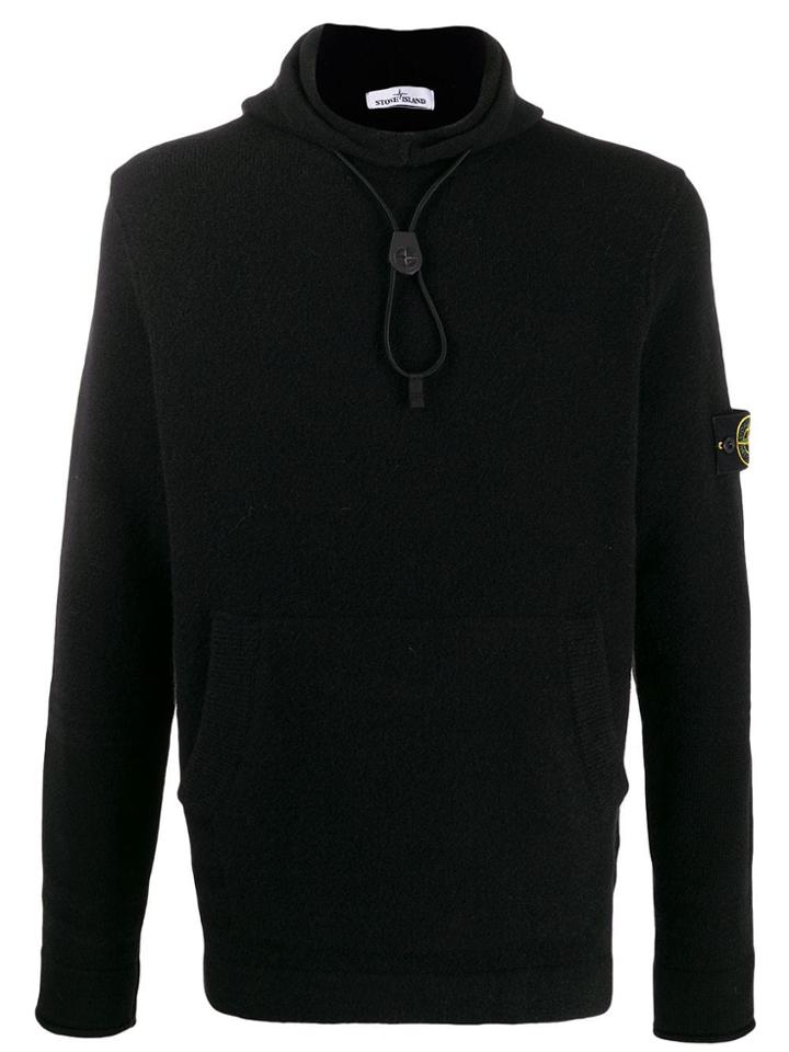 Stone Island Bungee Cord Hoodie - Black