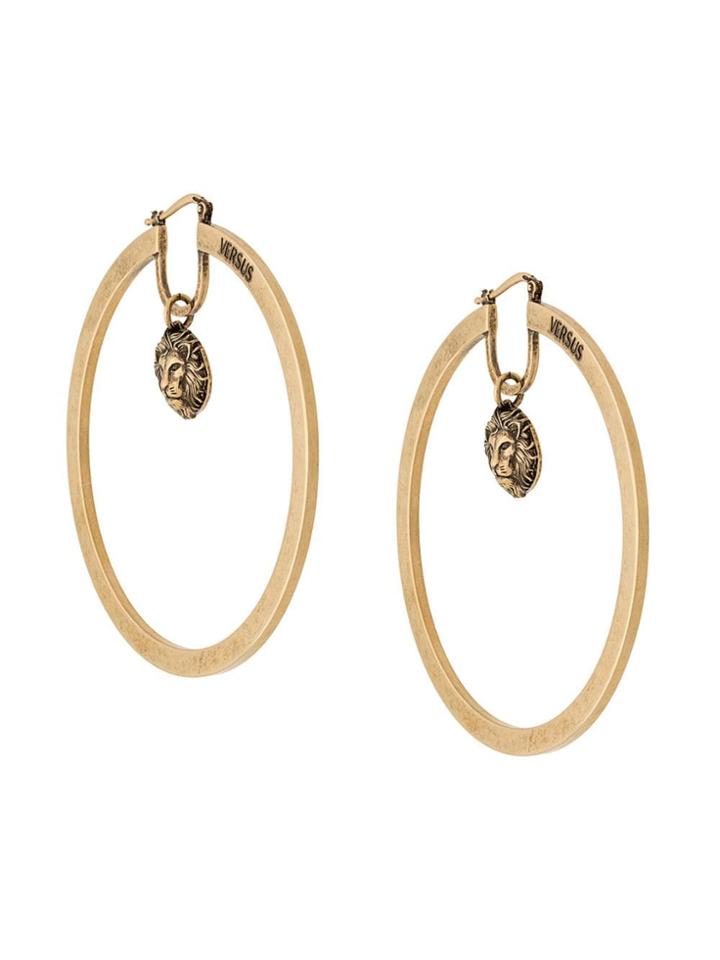 Versus Lion Hoop Earrings - Gold