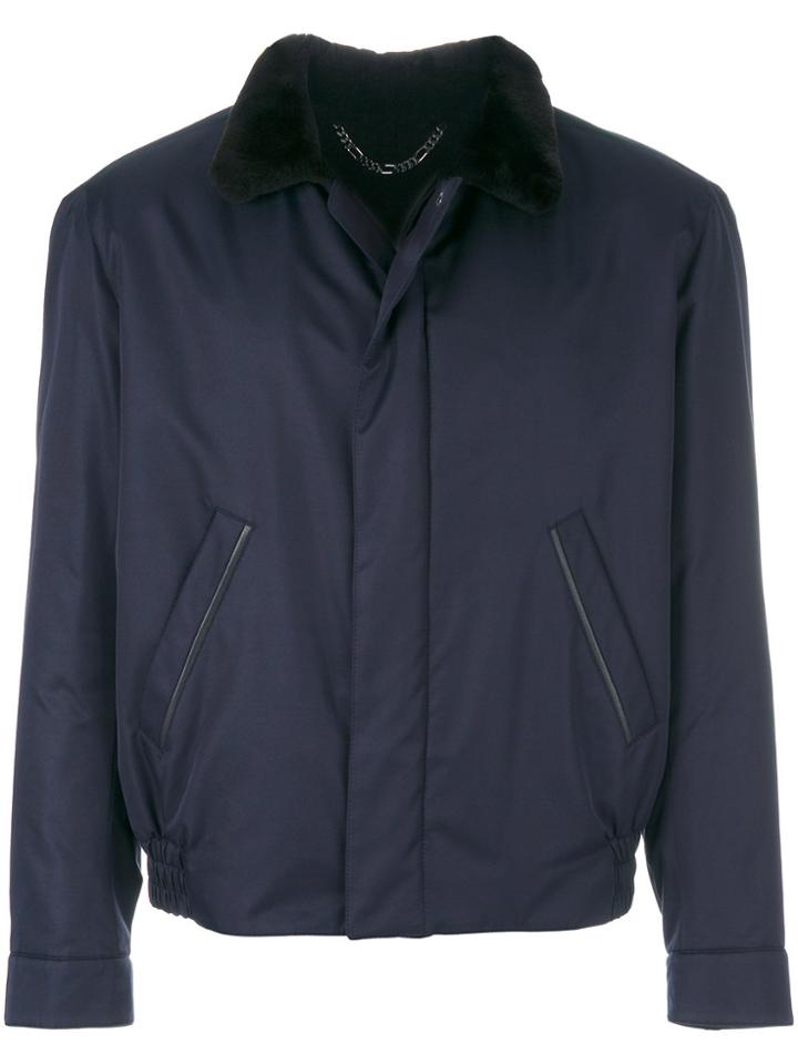 Brioni Contrast Collar Jacket - Blue