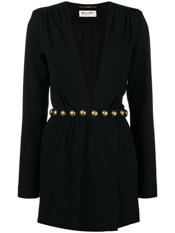 Saint Laurent Deep V-neck Dress - Black