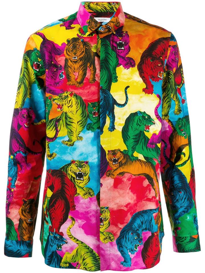 Valentino Tiger Print Shirt - Orange