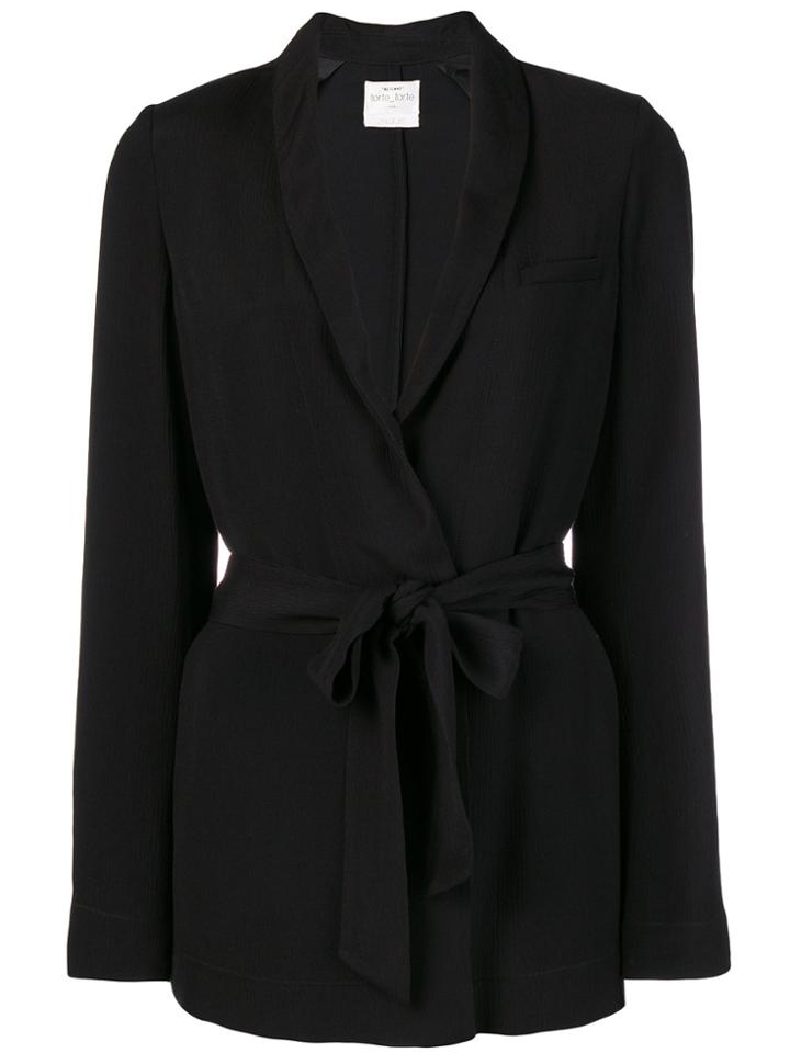 Forte Forte Classic Belted Blazer - Black