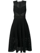Pinko Embroidered Midi Dress - Black