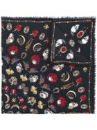 Alexander Mcqueen Gothic Motif Scarf - Black