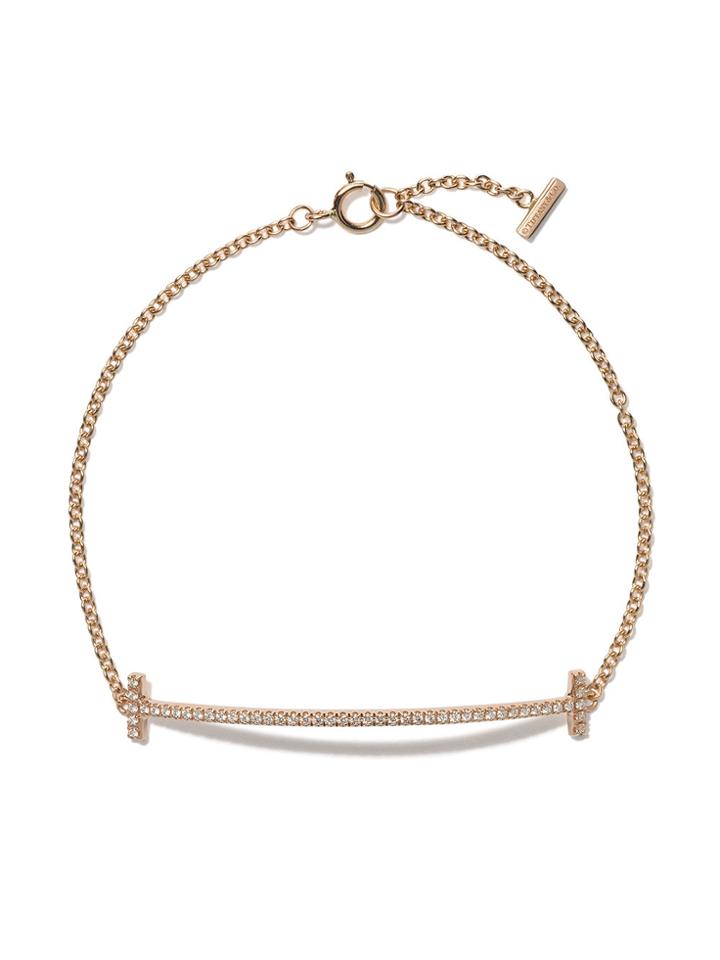Tiffany & Co 18kt Rose Gold Tiffany T Smile Diamond Bracelet -