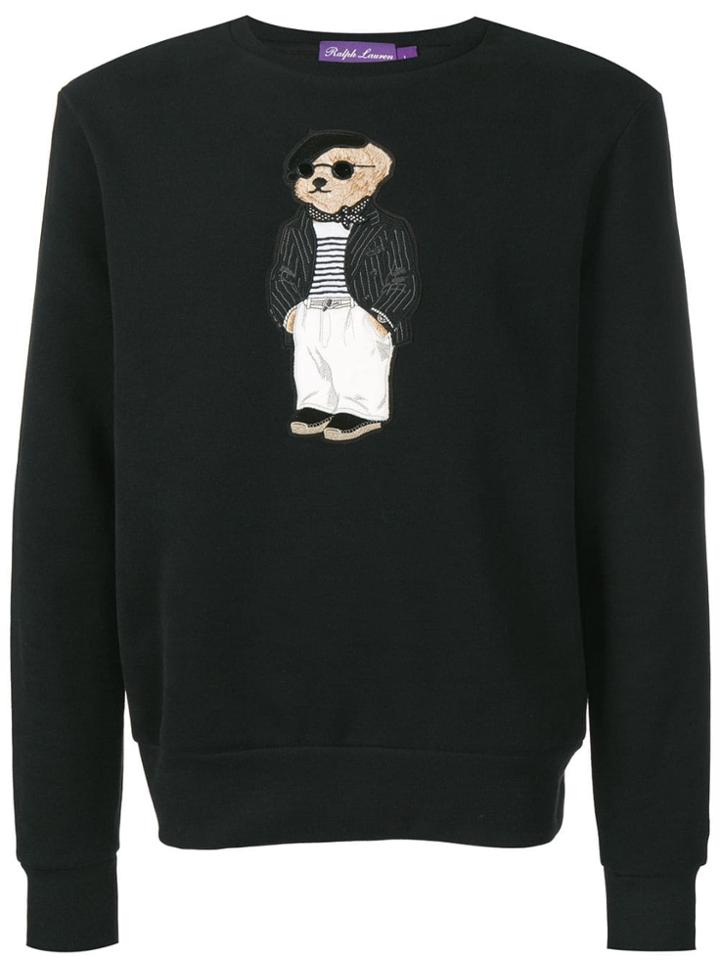 Ralph Lauren Purple Teddy Jumper - Black