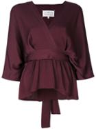 Maison Margiela Tie Waist V-neck Blouse - Pink