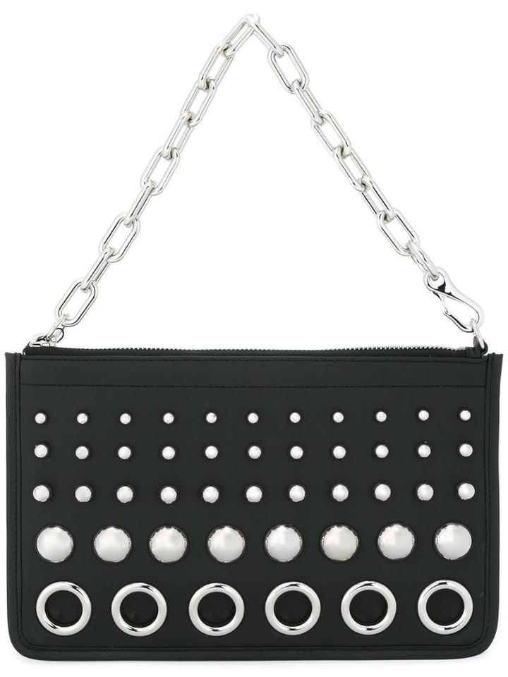 Alexander Wang 'attica' Clutch, Women's, Black, Leather/metal