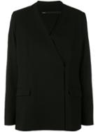 Muller Of Yoshiokubo - Boxy Bazer - Women - Polyester/wool - 42, Black, Polyester/wool