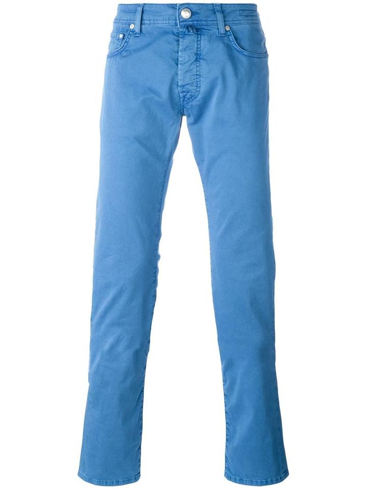 Jacob Cohen Tapered Jeans, Men's, Size: 34, Blue, Cotton/spandex/elastane