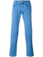 Jacob Cohen Tapered Jeans, Men's, Size: 34, Blue, Cotton/spandex/elastane