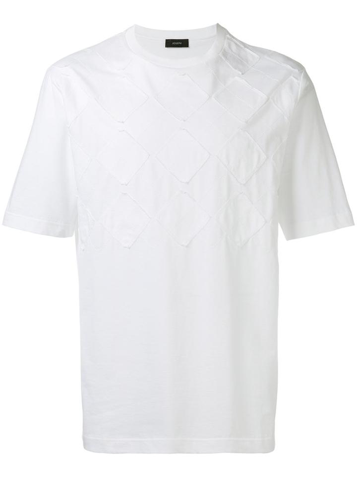 Joseph - Tonal Argyle Knit T-shirt - Men - Cotton - M, White, Cotton