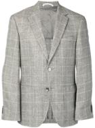 Boss Hugo Boss Checked Single-breasted Blazer - Grey