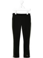 Karl Lagerfeld Kids Zipped Trousers, Girl's, Size: 8 Yrs, Black