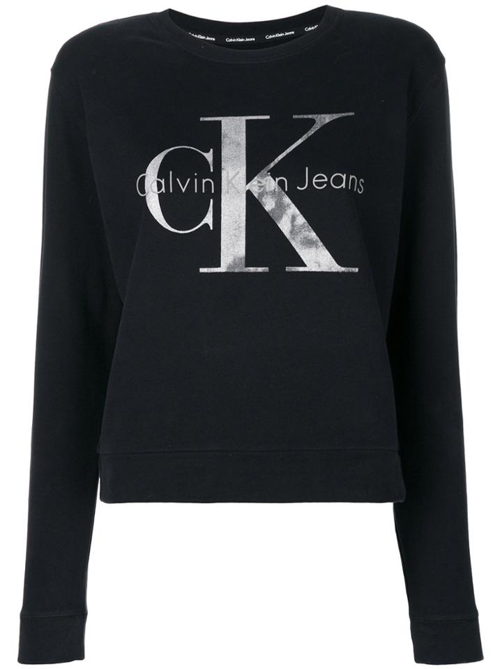 Ck Jeans Logo Print Sweatshirt - Black