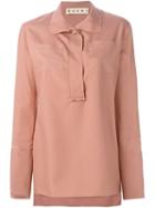 Marni Chest Pocket Shirt, Women's, Size: 46, Pink/purple, Silk