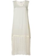 Jil Sander Crochet Detail Dress - White
