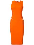 Mugler Cut Out Detail Dress - Yellow & Orange