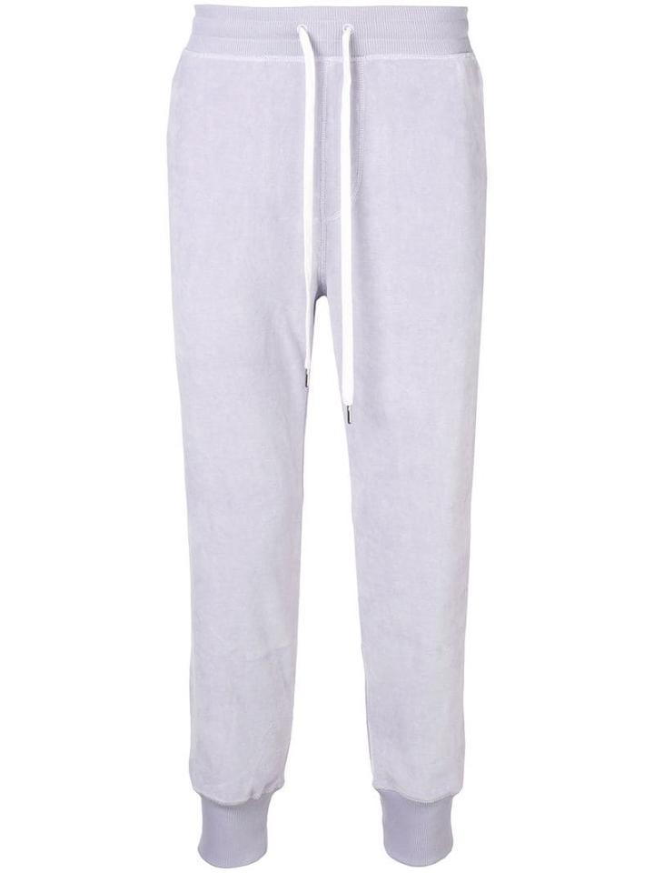 Ami Alexandre Mattiussi Ami Paris Velvet Trackpants - Purple