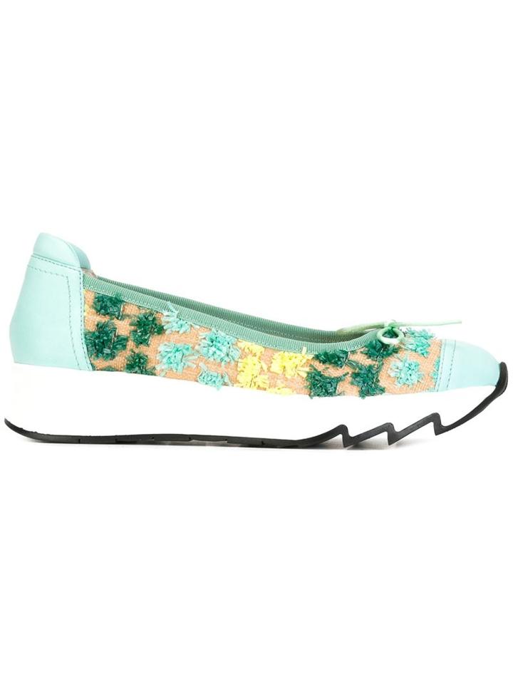 Anna Baiguera Anne Run Ballerinas, Women's, Size: 39, Blue, Leather/rubber/cotton/raffia