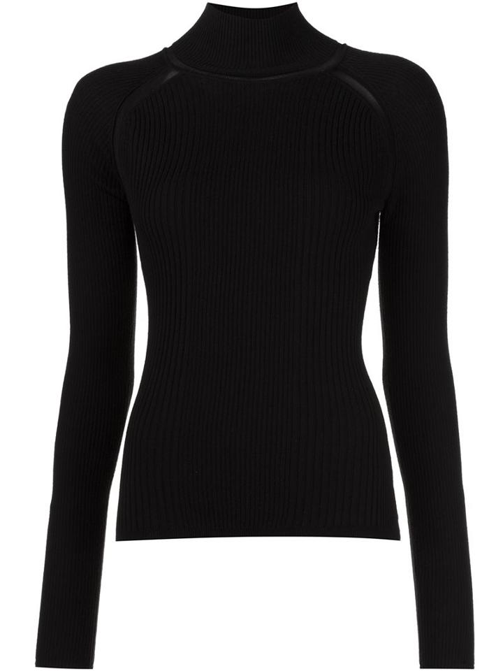 Misha Nonoo 'beatrice' Knitted Blouse, Women's, Size: Xs, Black, Cotton/nylon/viscose
