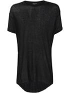 Ann Demeulemeester Asymmetric T-shirt, Men's, Size: Small, Black, Cotton/cashmere