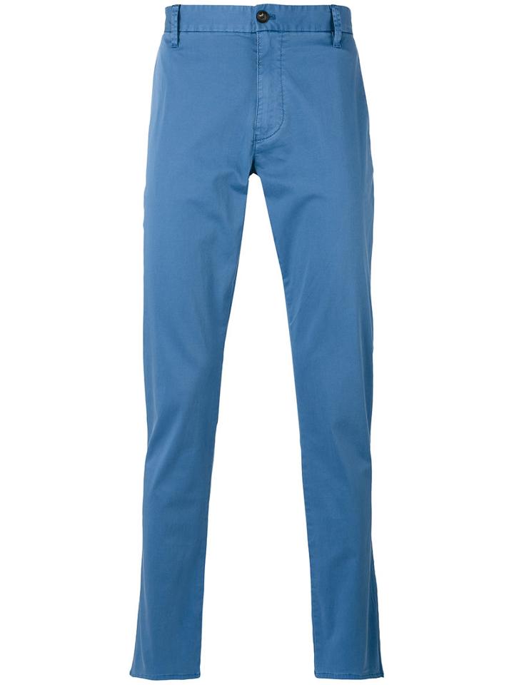 Armani Jeans - Slim-fit Chinos - Men - Cotton/spandex/elastane - 48, Blue, Cotton/spandex/elastane