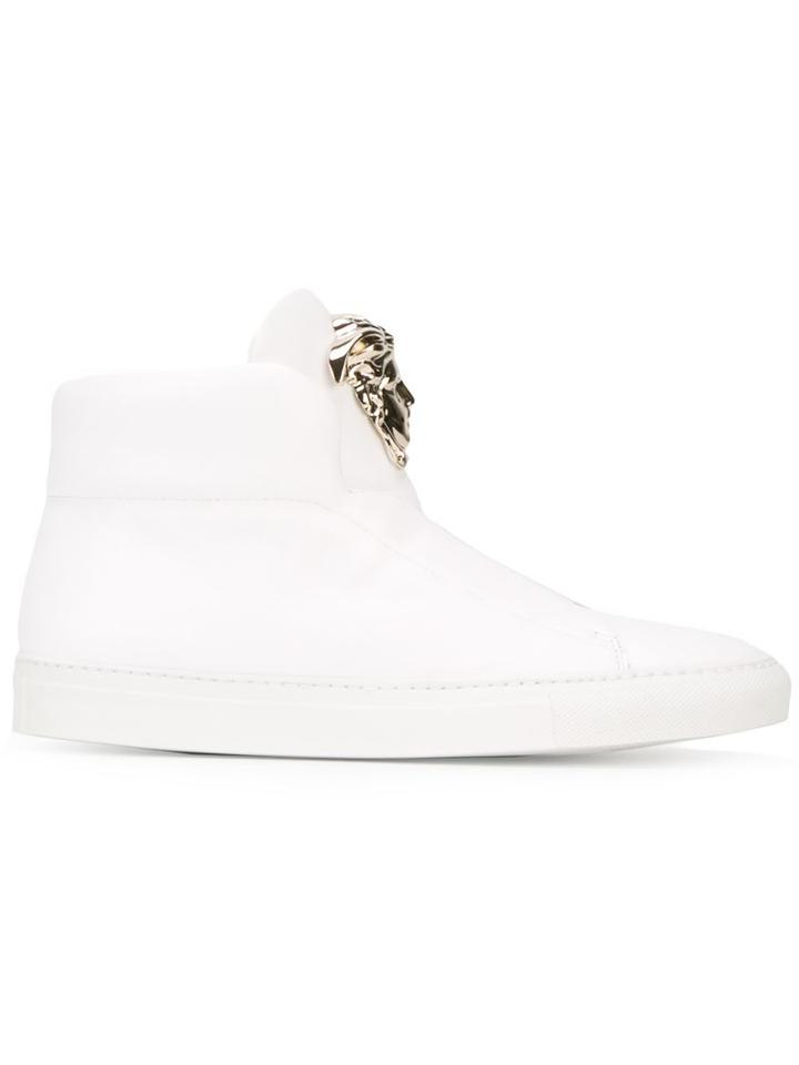 Versace Medusa Hi-top Sneakers, Women's, Size: 39, White, Leather/rubber/metal Other