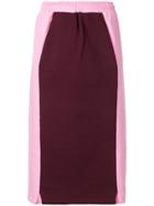Msgm Two-tone Pencil Skirt - Pink